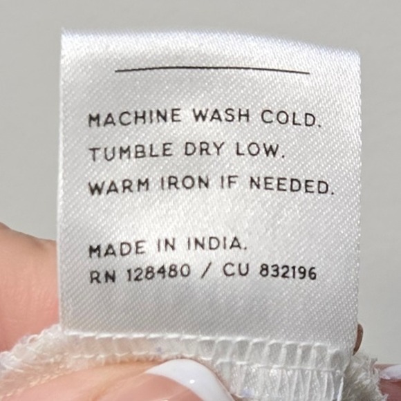 Pact Organic Cotton Hemp Pants L Blue White Stripe Elastic Waist Pockets Coastal - Picture 8 of 8